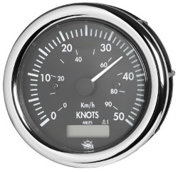 Speedometer 0-50knot 12V m / tot